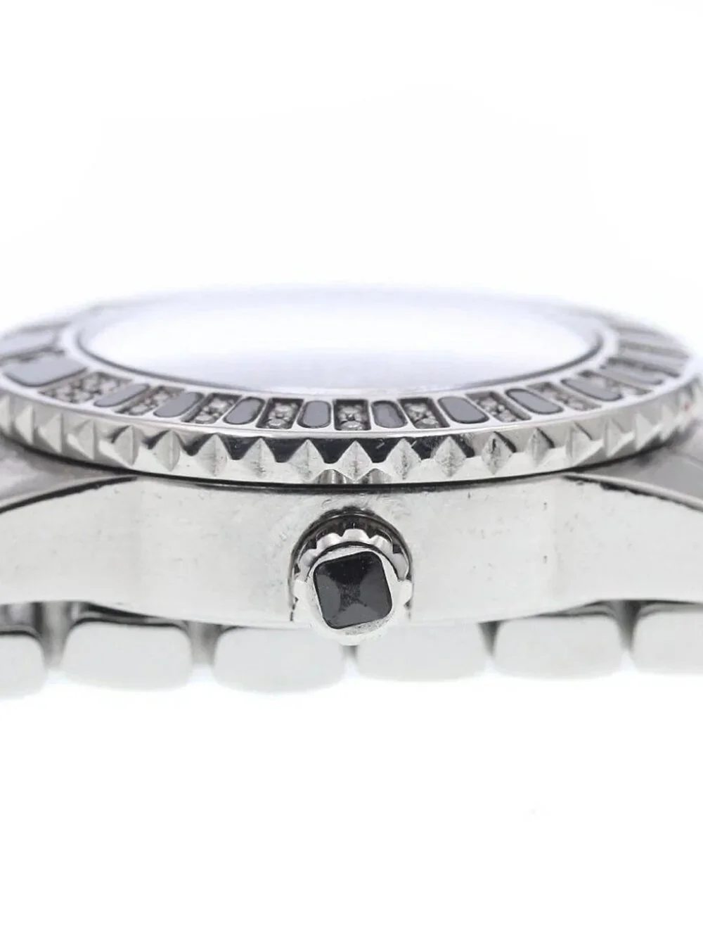 Dior crystal CD112116 Diamond Bezel black Dial Quartz Ladies Watch_